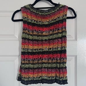 Anthropologie multi colored knitted tank top